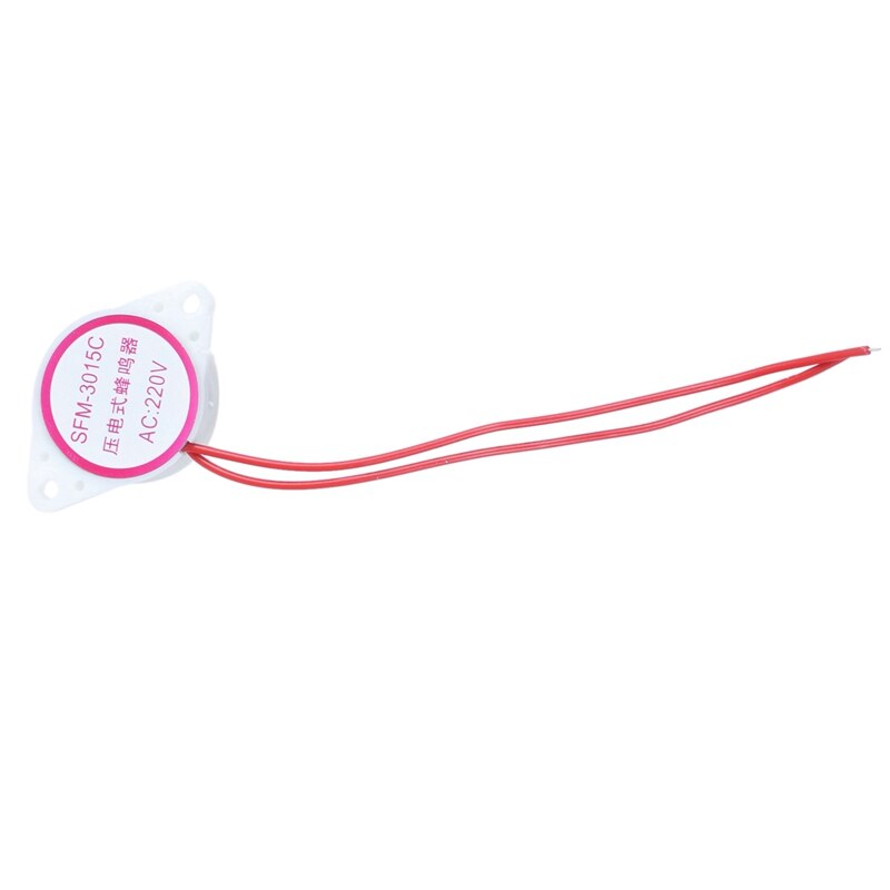 Pitido AC 220V zumbador cableado fuente de alimentación 2 alarma rueda