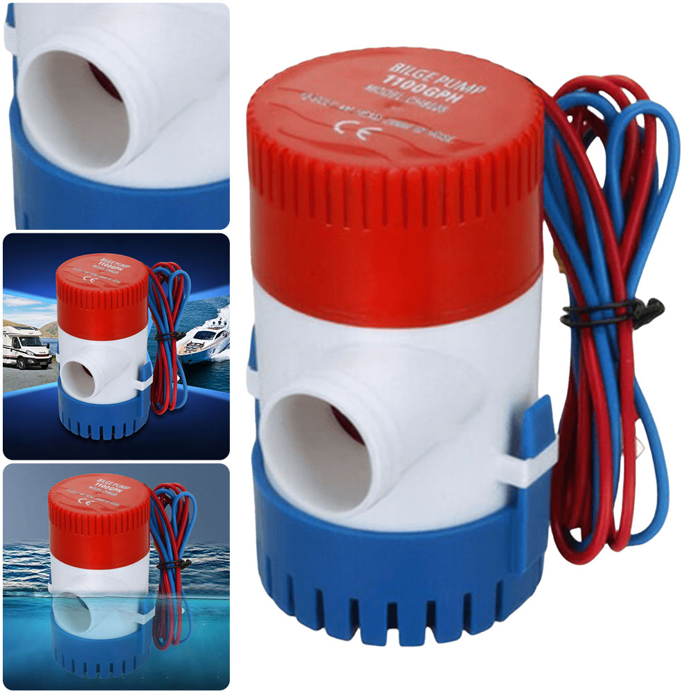 1100gph Tauch-Bilgen pumpe 12V Tauch-Bilgen wasserpumpe geräuscharme Mini-Elektro-Wasserpumpe für Wasser flugzeug motor Hausboot