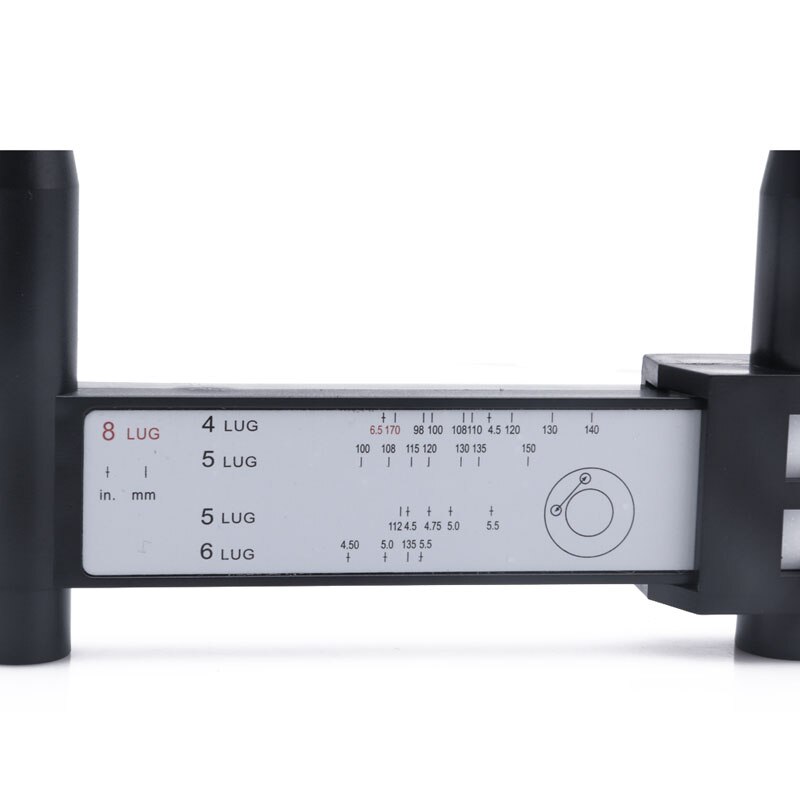 Wheel Bolt Pattern Gauge 4 5 6 8 Holes Lug Measuring Quick Measurement Ruler Hand Tool