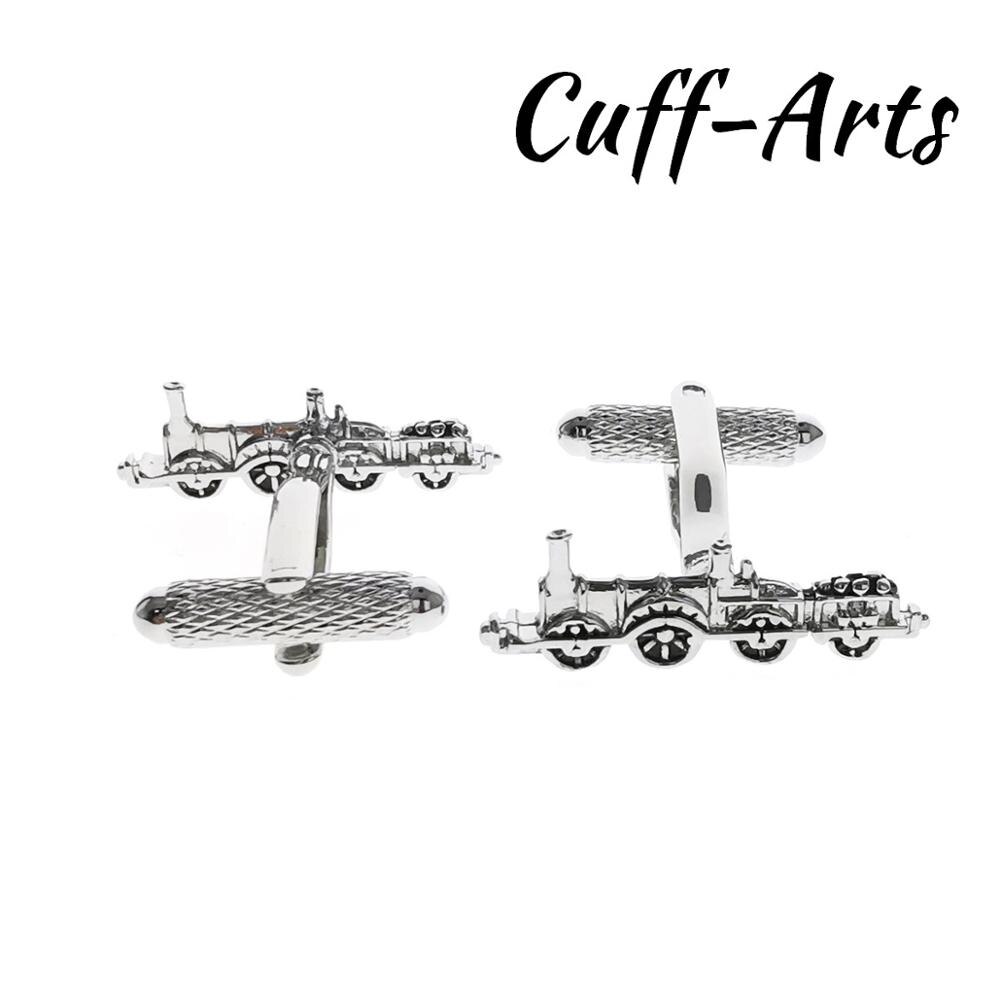 Masculino abotoaduras prata trem locamotive abotoaduras presentes para homem gemelos les boutons de manchette de cuffarts c10531