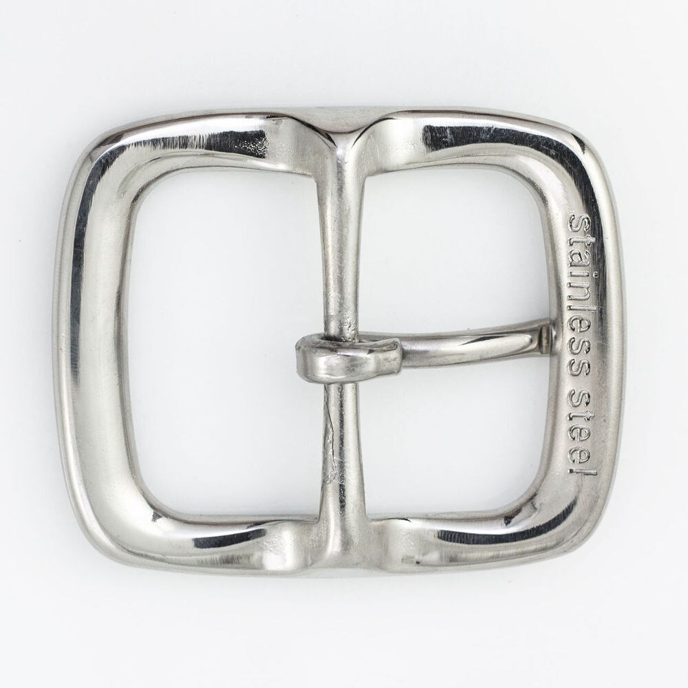 1-1/2'' Stainless Steel Belt Buckle Hand-polish Leathercraft Hardware GK006