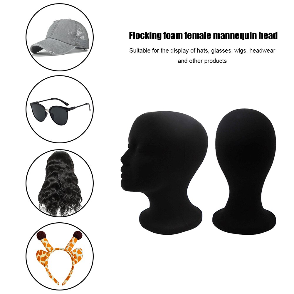 Foam Female Mannequin Head Model Wigs Glasses Display Holder Stand Photograph Prop Multi-purpose Barber Shop Mannequins Head