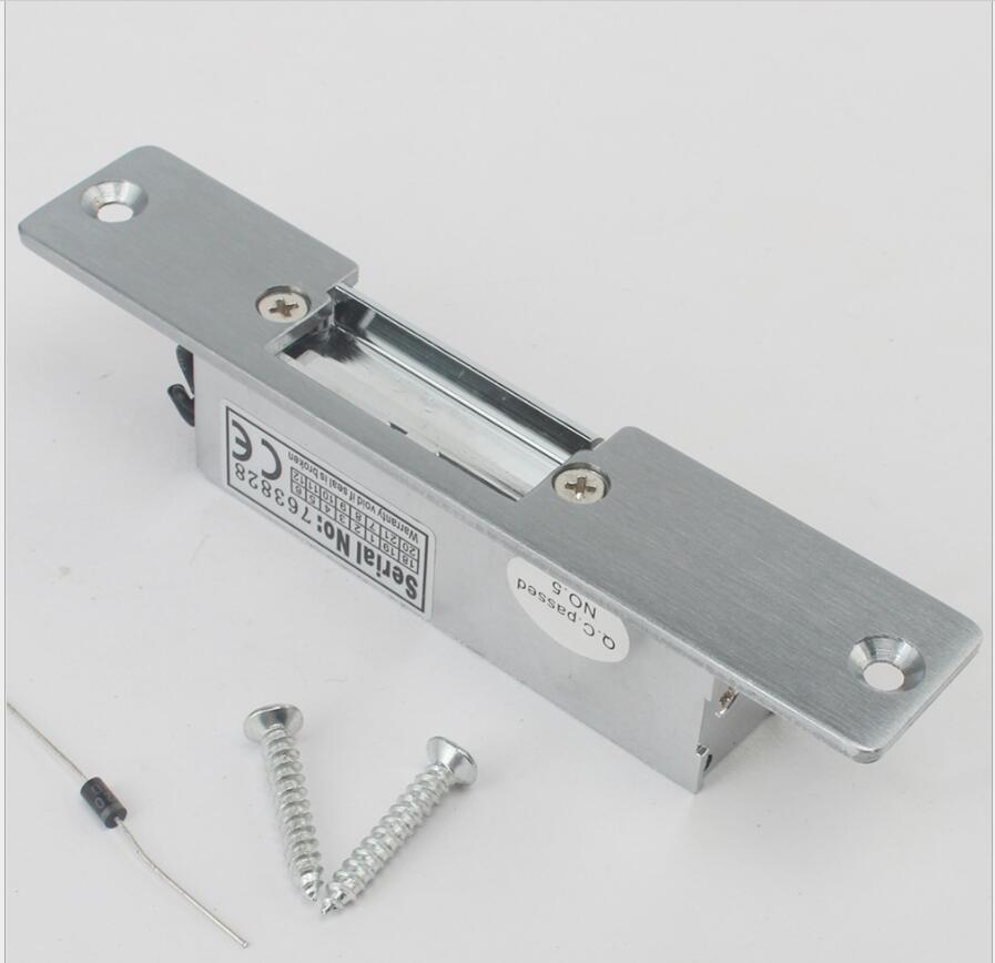 48mm lock width Electric Door Strike fail safe NC/ Fail Secure Lock For Access Control Wood Metal Door: no frame