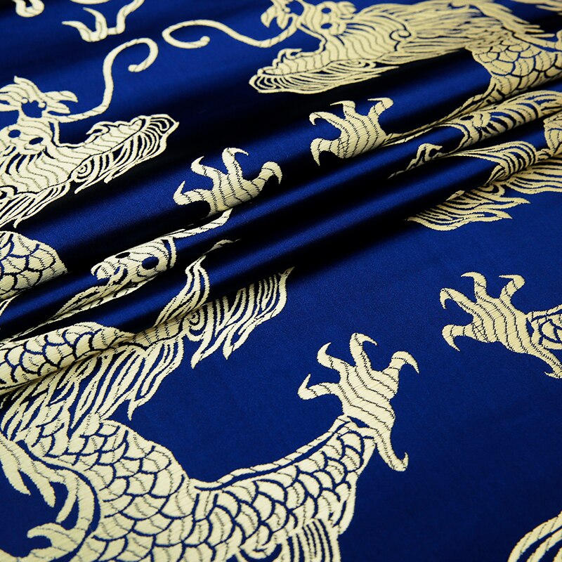 Drage mønster tøj stof brokade jacquard silke stoffer materiale til syning af cheongsam kimono og taske: 5