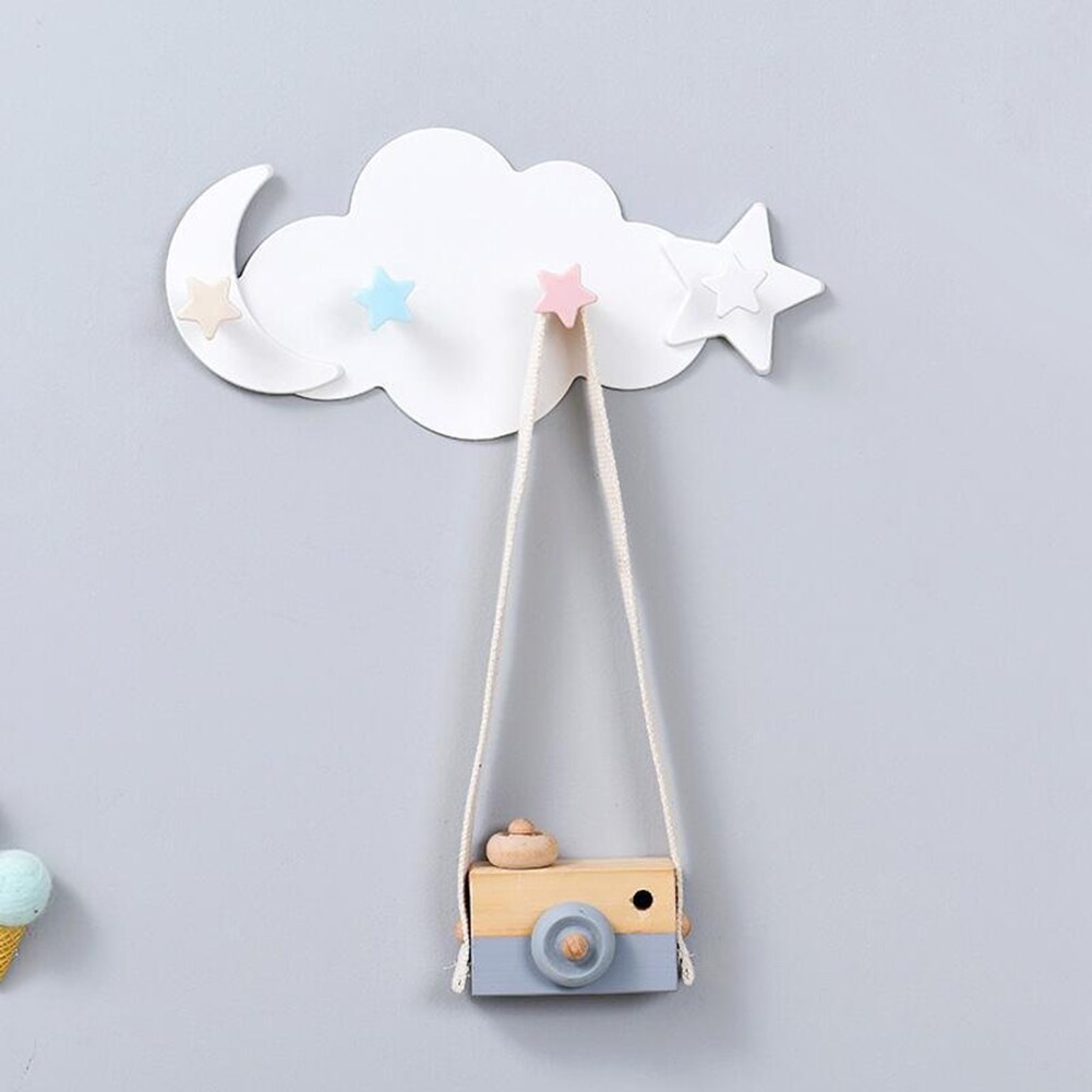 Cute Cloud Star Moon Wall Door Hook Bathroom Bedroom Hanger Holder Home Wall decorative Hooks Clothes Key Hanger