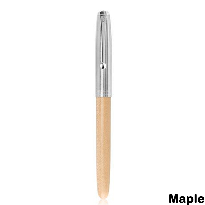 Jinhao 51A Wooded Fountain Pen Luxury Calligraphy Ink Pens EF/F Nib Writing School Office Supplies Stationery: WHITE / F