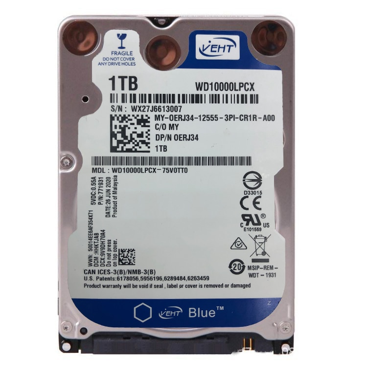 160Gb 250Gb 320Gb 500Gb 1Tb 2Tb Interne Laptop Harde Schijf Laptop Pc Component 2.5HDD SATA2-SATA3 8Mb/32Mb 5400Rpm-7200Rpm Hdd