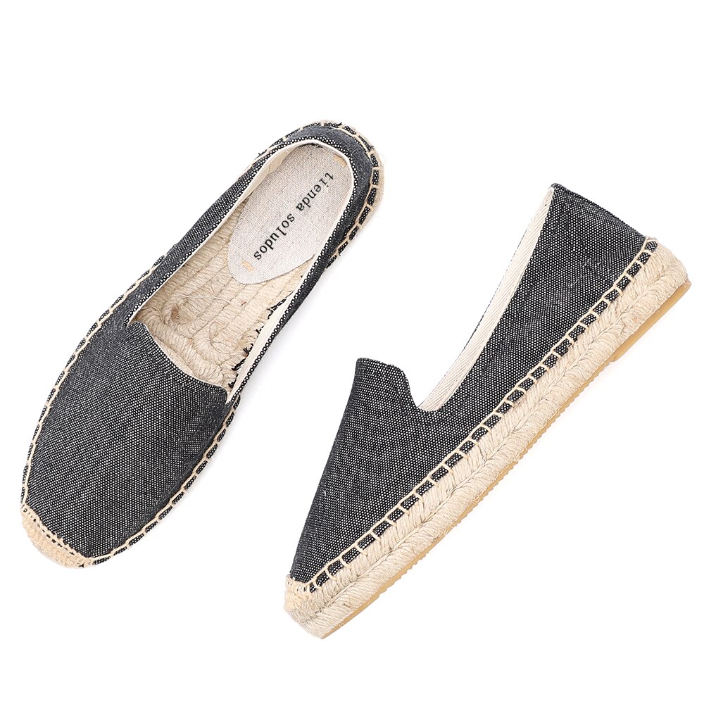Alpargatas informales de tela vaquera para Mujer, Zapatillas de deporte de lino con dibujos animados, ,
