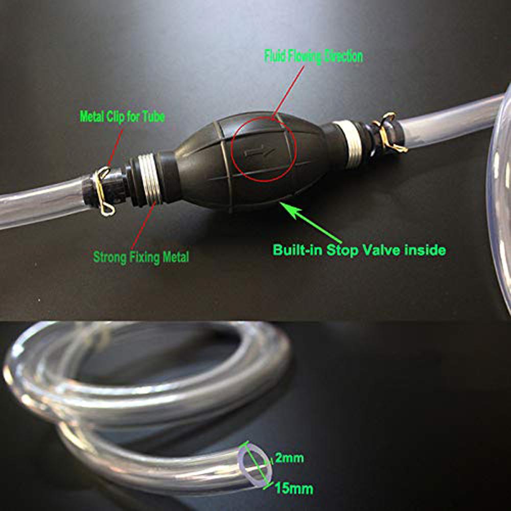 Hand Automobile Manual Siphon Pump Gasoline Fuel Oil Pipe Pumping Water Changer 40FP12