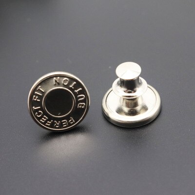 Snap Fastener Metal Pants Buttons for Clothing Jeans Perfect Fit Adjust pin Button self Increase Reduce Waist 17mm Free Sewing: A