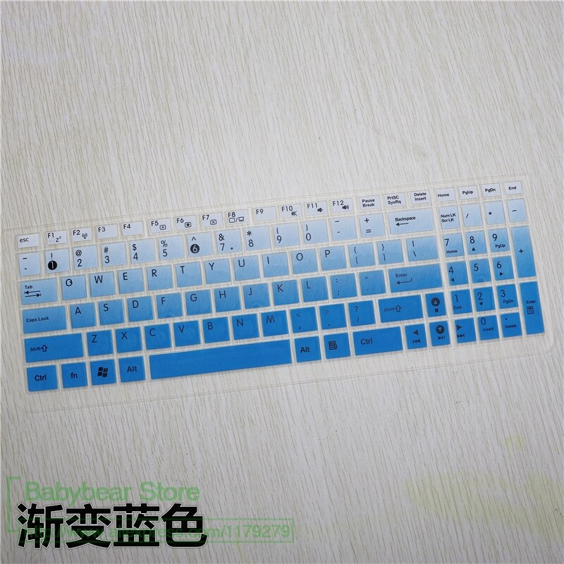 Silikon Schutzhülle Laptop 15.6 ''Tastatur Haut Für ASUS VivoBook X543U X543MA X543UA X543UB X543M Für ASUS ASUSPRO P2530 P2530U: fadeblue