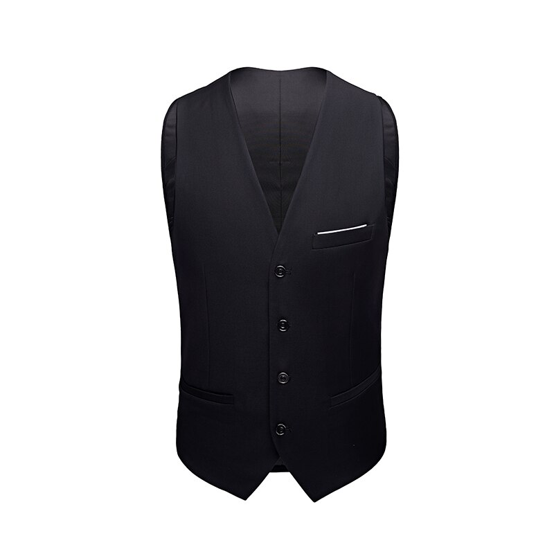 Black men Vest casual office work office vest single breasted clothes: Default Title