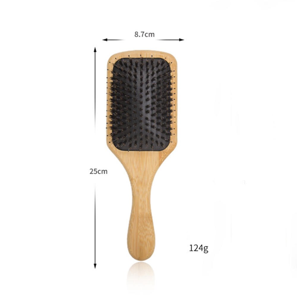 Personal Care Hairdressing Comb, Massage, Tip Tail, Wide Tooth Comb, Smooth Hair Salon Styling Set, Bamboo and Wood Comb: boar bristle C