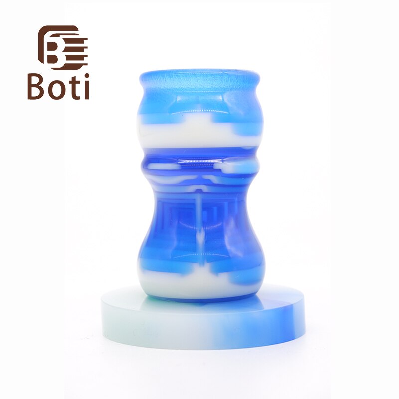 Boti Brush-Sky City Shaving Brush Handle Bule and White Color Handle Handmade Beard Brush Handle Daily Cleaning Tool Handle: 22mm