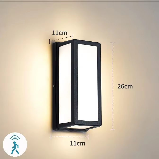 Led udendørs lys vandtæt  ip65 bevægelsessensor lys led udendørs væglampe udendørs belysning  ac85-265v udendørs væglamper: Lysegrøn / Grøn / 6w