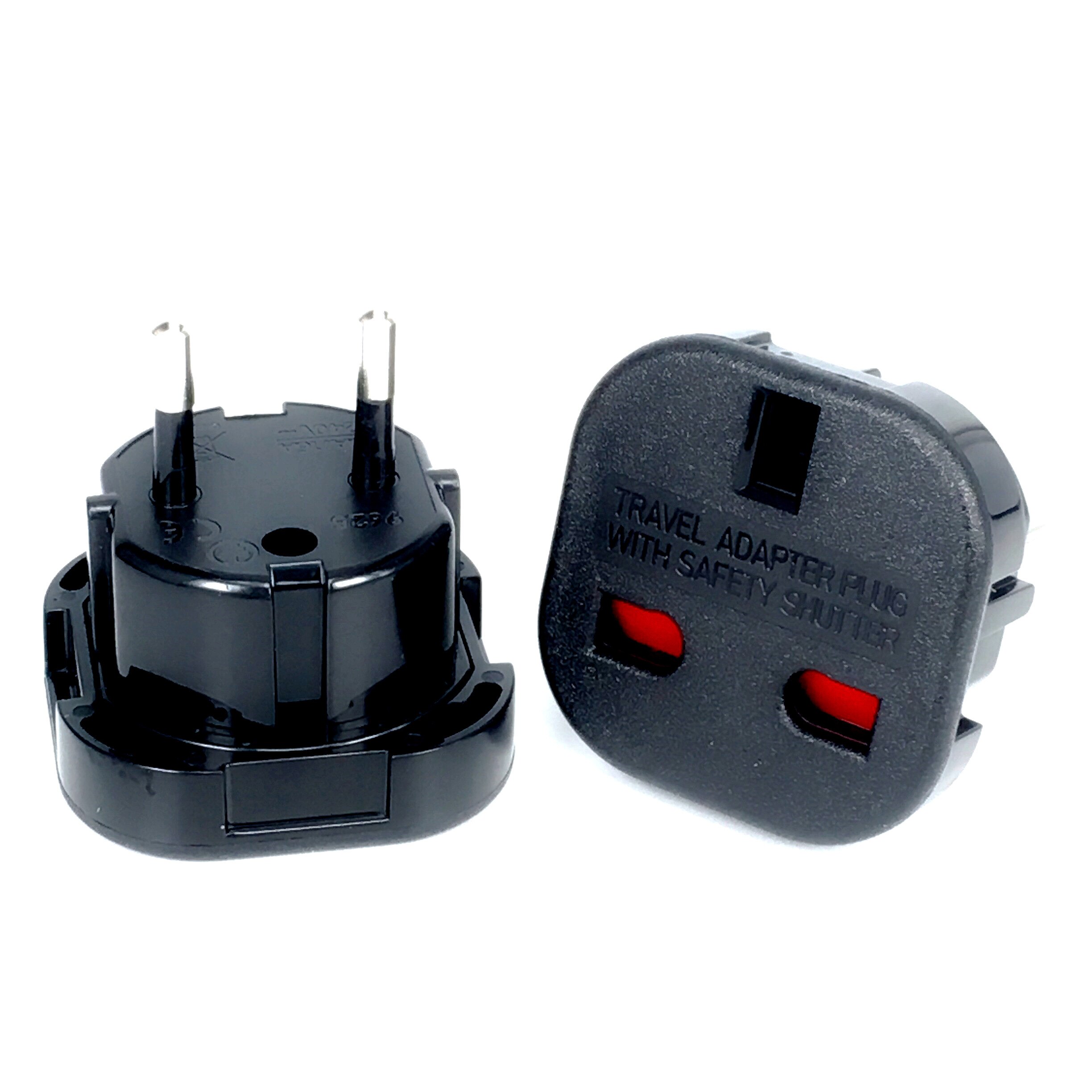 Travel uk til  eu 240v adaptere euro stik vekselstrøm oplader adapter omformer stik sort mayitr