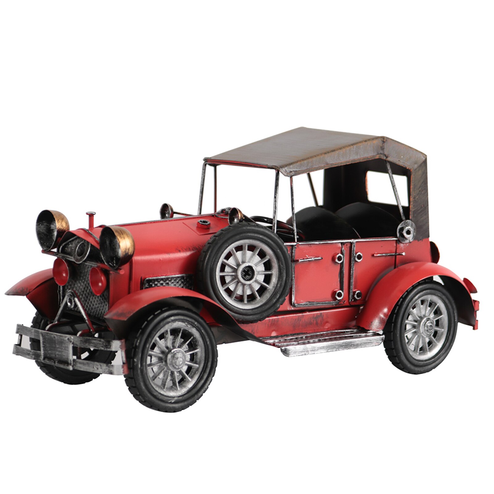 Motorrad Skulptur Metall - Retro Design Deko 21cm