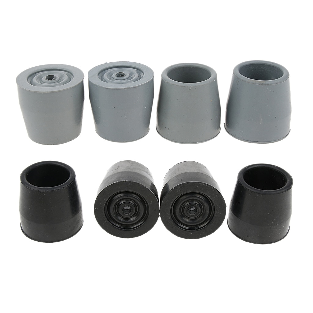 4 Pcs Walking Stick Ferrules Rubber Anti-slid Crutch Rubber Cane Replacement Tips Stability