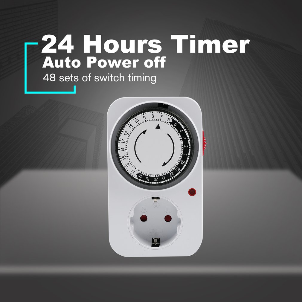 Digital 230V Timer Switch Socket Outlet Plug-in 24 Hour Programmable Time Control for Kitchen Electric Appliance