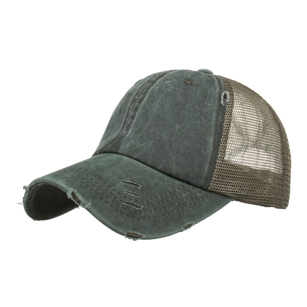 SAGACE Unisex w stylu Retro Demin regulowana czapka z daszkiem dorywczo sportowa czapka przeciwsłoneczna kobiety mężczyźni Outddor jednokolorowa czapka hip-hopowa: Zieleń wojskowa