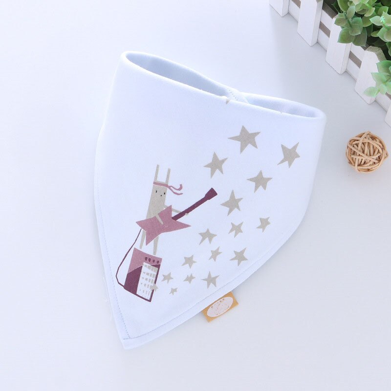 Organic Cotton Bandana Bibs Infant Feeding Smock Baby Burp Cloths Cartoon Saliva Towel Baby Eating Accessory Soft Baby Stuff