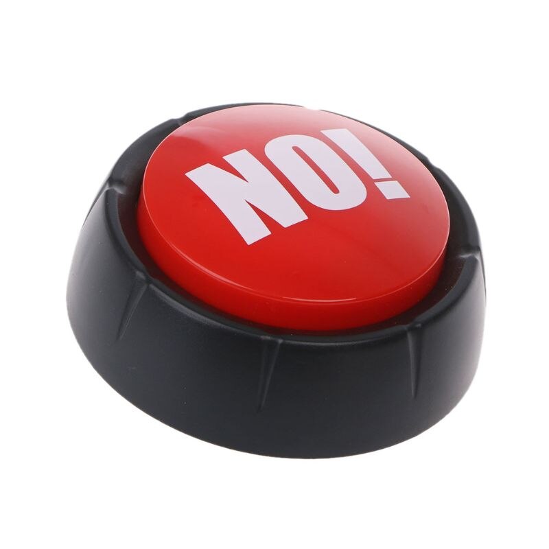 Grote Rode Geen Knop Geen Geluid Knop Desktop Sound Toy Geweldig Voor Ouders Co-Werknemers Gag Joke