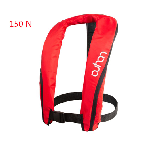Chaleco salvavidas inflable automático Manual para adultos, navegación, cintas reflectantes, Pro PFD 150N 100N, aprobado por CE: XL / Rojo