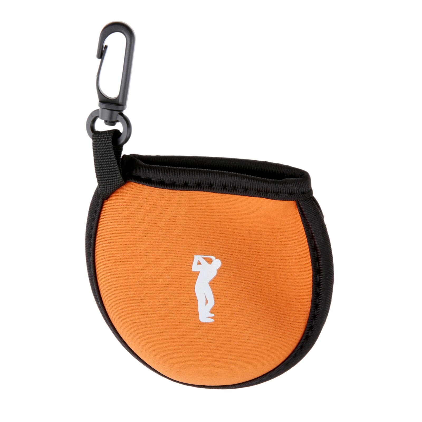 Bolsas portátiles de neopreno para pelotas de Golf, soporte de tee de Golf, bolsa de almacenamiento con Clip de cintura pequeña, soporte de hasta 2 pelotas para accesorios de entrenamiento: Orange