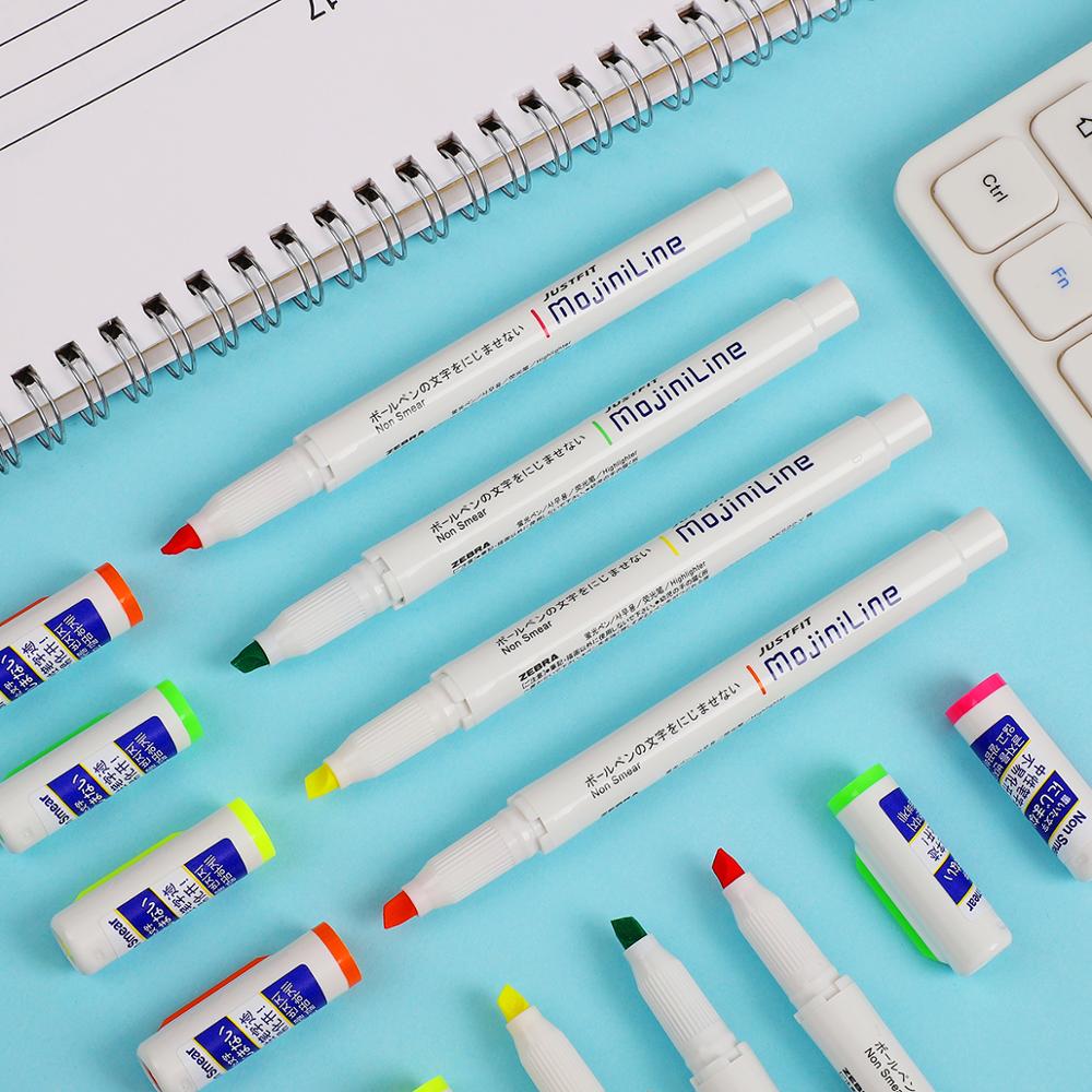 3pcs/set Zebra WKS22 MojiniLine Highlighter Marker Fluorescent Pen Writing Is Not Blooming Journal Decoraction Kawaii