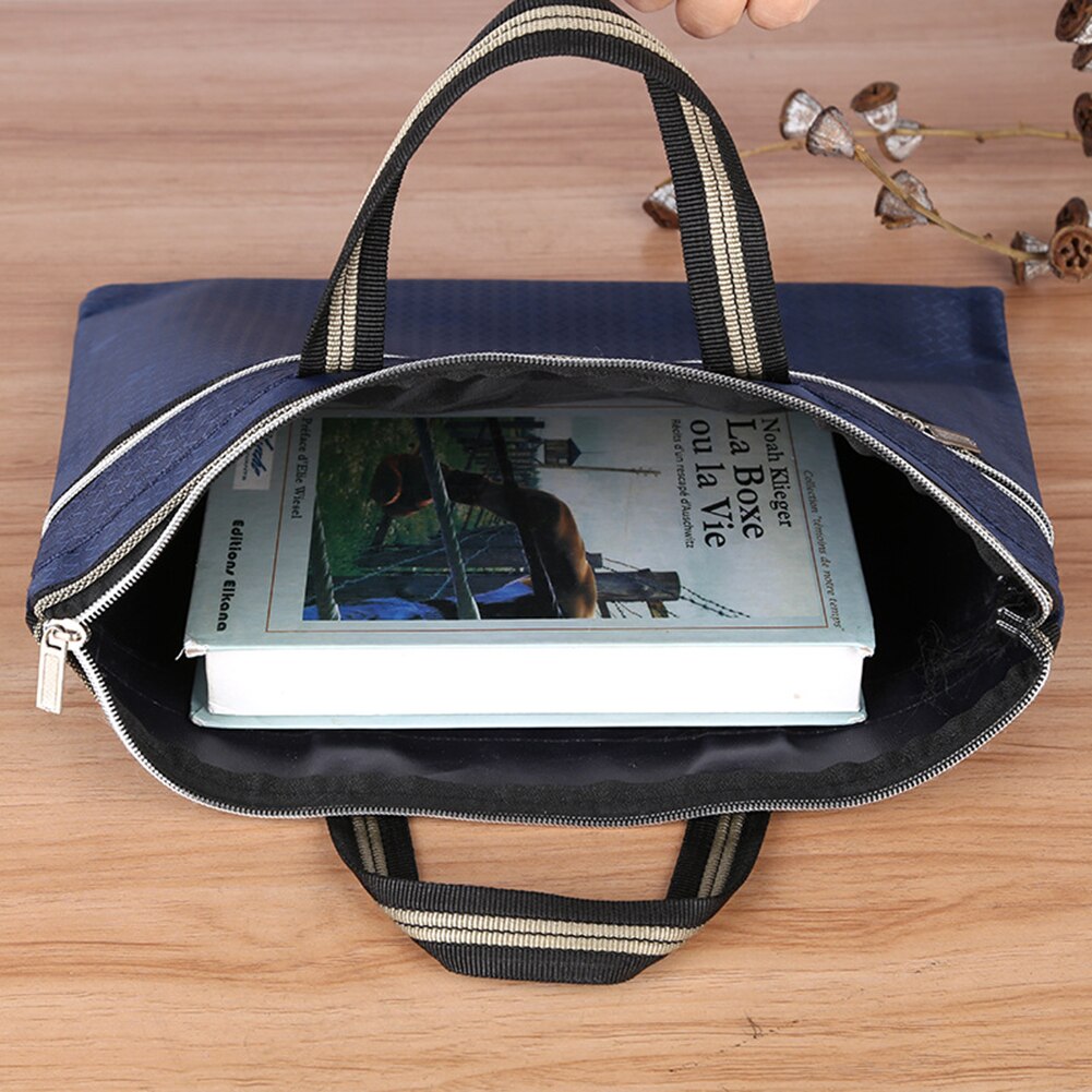 Portable Document Bag Oxford Cloth Waterproof Briefcase Conference Paper Bag Business Double-layer Briefcases