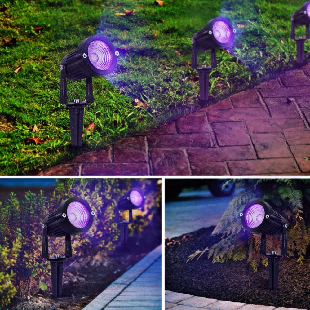 Landscape Lights, 10W Waterproof UV LED Landscape Lighting Walls Trees Outdoor Landscape Spotlights with Spike ST130