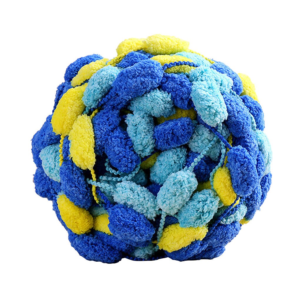 Tjock ull stor mjuk regnbåge pom pom garn handstickning virkgarn diy filt kudde färgglad pumpong tråd 135g