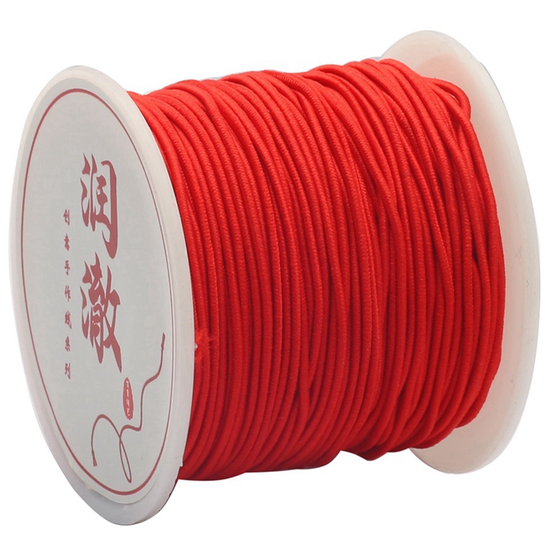 50 m/rolka mocne elastyczne frezowanie przewód 0.8-1.5mm do bransoletek Stretch Thread String naszyjnik komponenty do biżuterii DIY linia produkcyjna