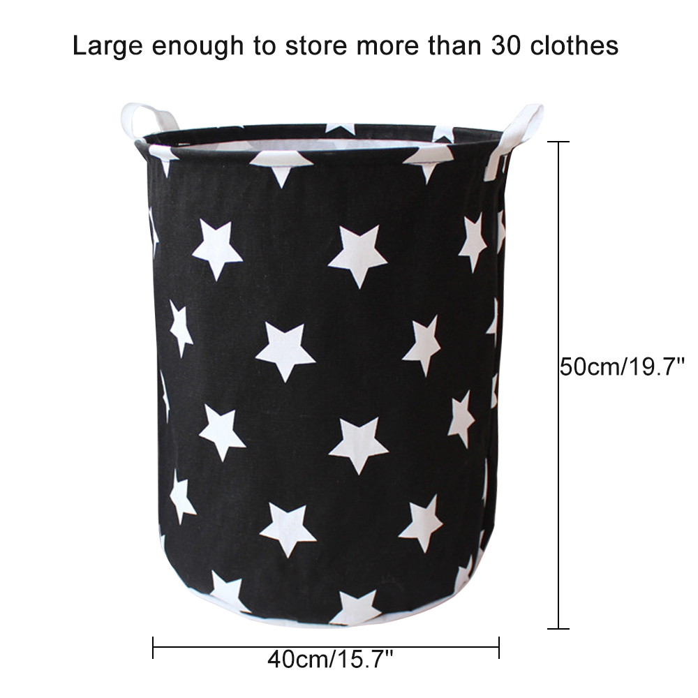 40x50cm Geometric Folding Laundry Basket Round Storage Bin Bag Hamper Collapsible Clothes Bucket Organizer Large Capacity