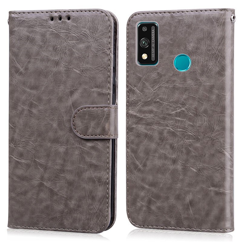 Leder fallen Für Huawei Ehre 9X Lite fallen Brieftasche kippen Telefon fallen Für Honor 9X Lite Ehre 9XLite JSN-L21 JSN-L22 JSN-L23 Abdeckung: grau