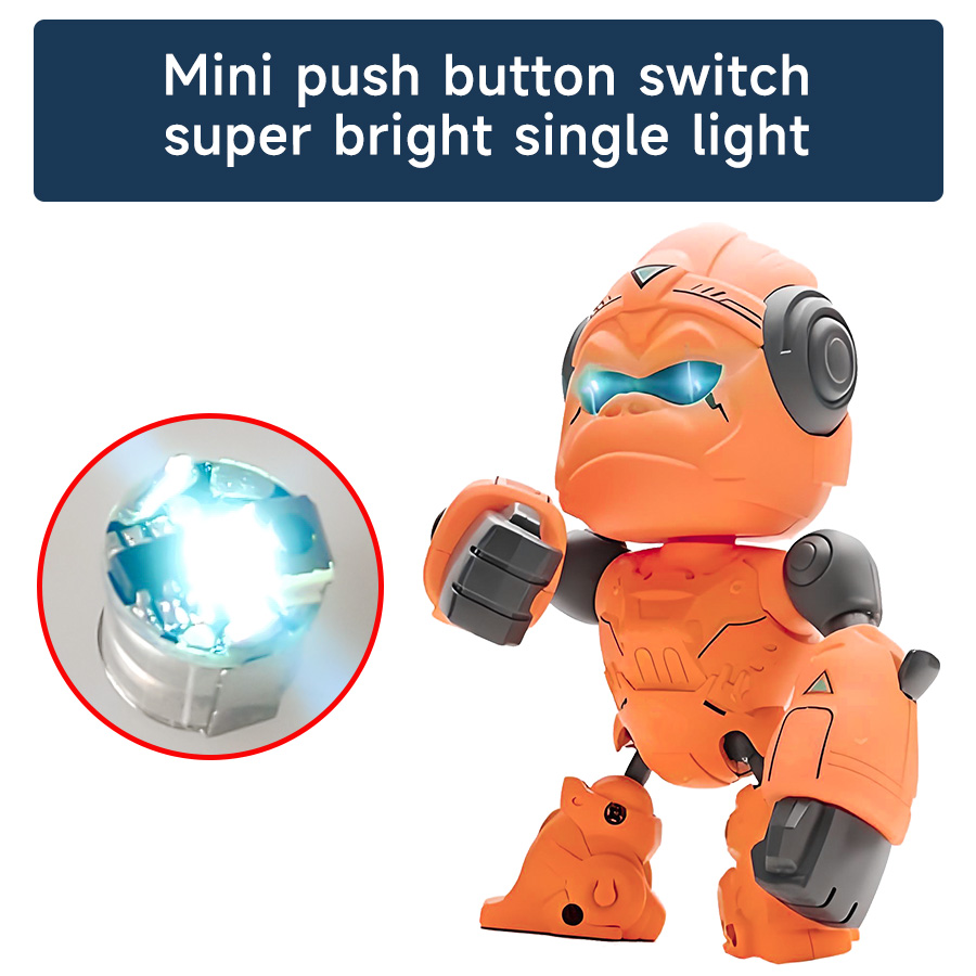 3 st mini led-lampa med touch-funktion, modellljusleksaker för gör-det-själv-modellbygge av robotar/bilar med batterier