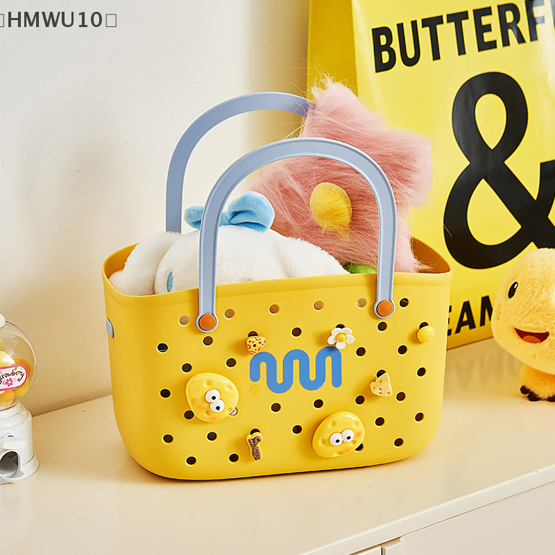 Handheld badmand Uitneembare boodschappenmand Badkamer Huishoudelijke artikelen Opbergmand Badhuis Speelgoed Snack Plastic Organizer