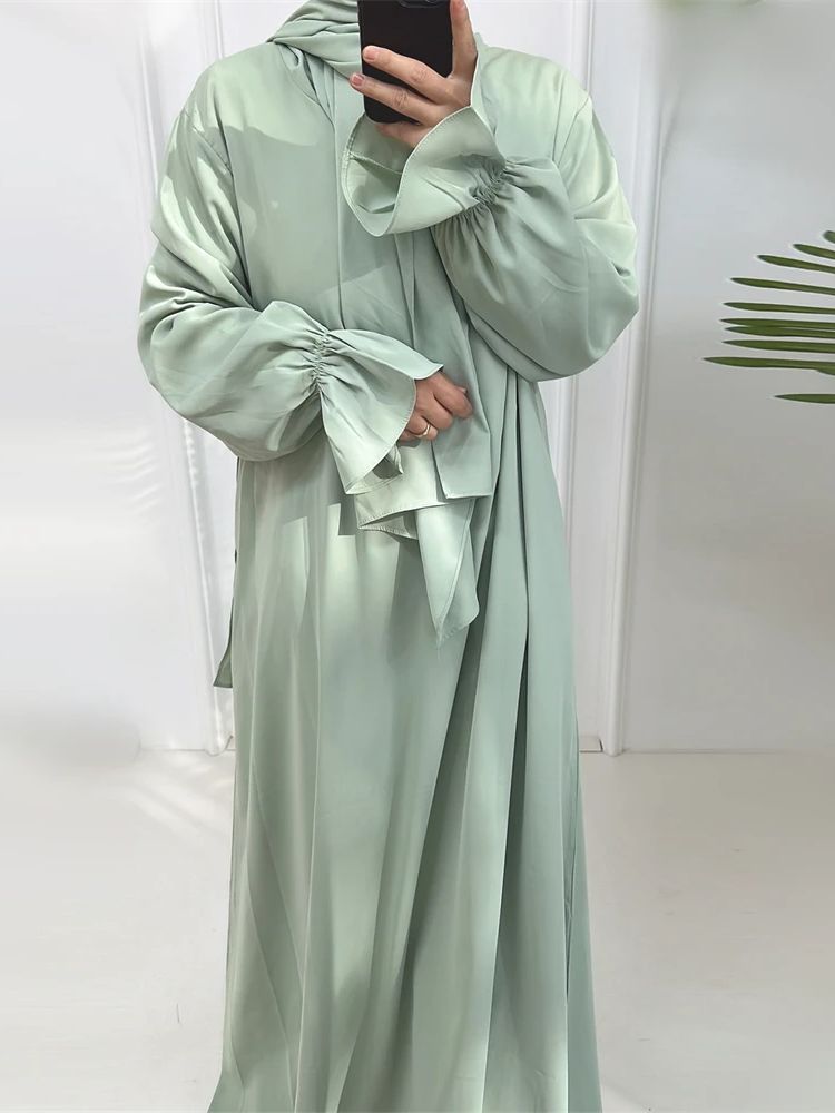 Ramadan muslimsk blygsam klädsel bönekläder för kvinnor eid abaya dubai kalkon islam kaftan mantel femme muslimska vestidos