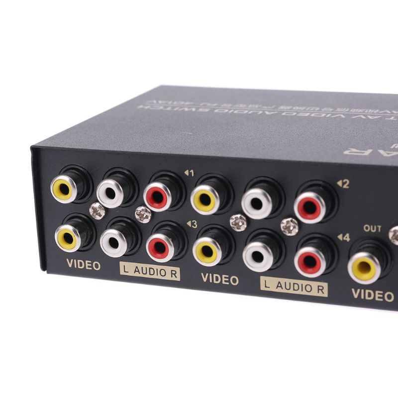 4 Port AV Video RCA 4 Input 1 Output Switcher Switch Selector Splitter Box D08A