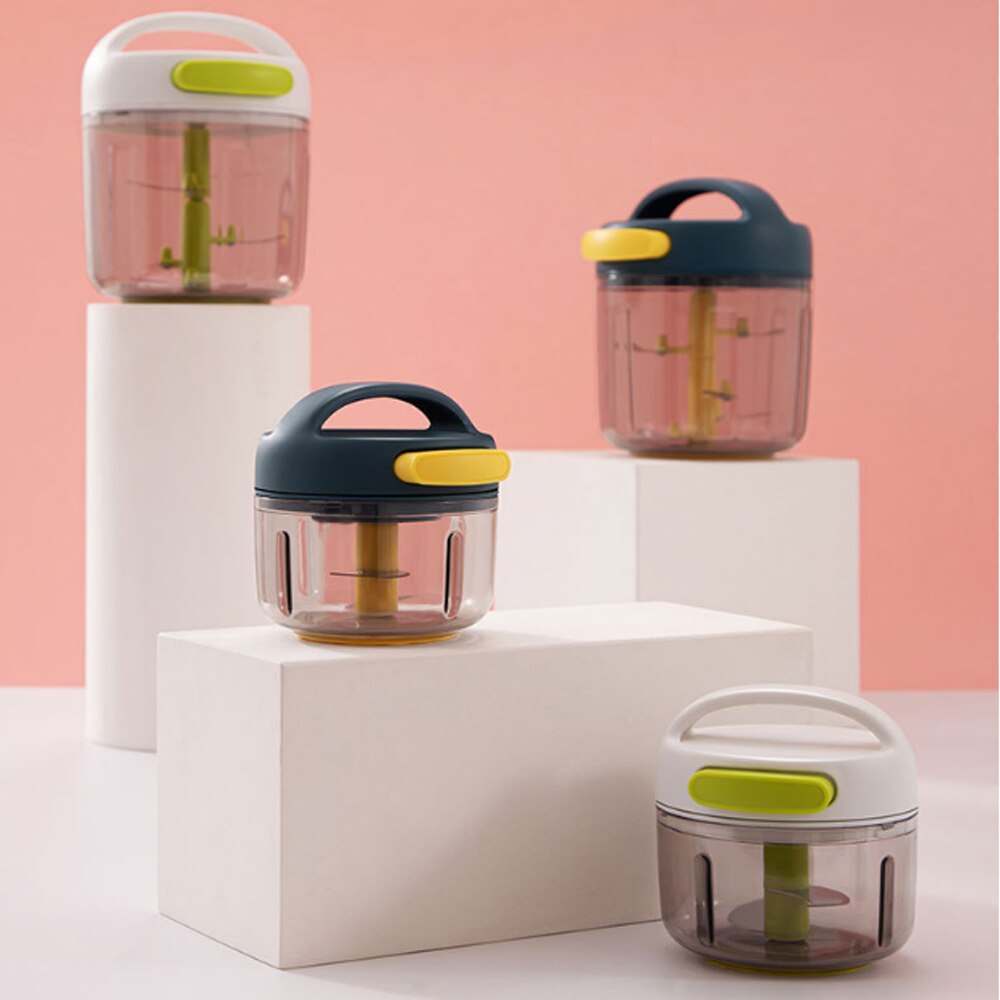 Multifunções de alta qualidade novo design rápido frutas vegetais torção triturador manual moedor carne chopper cortador alho ^
