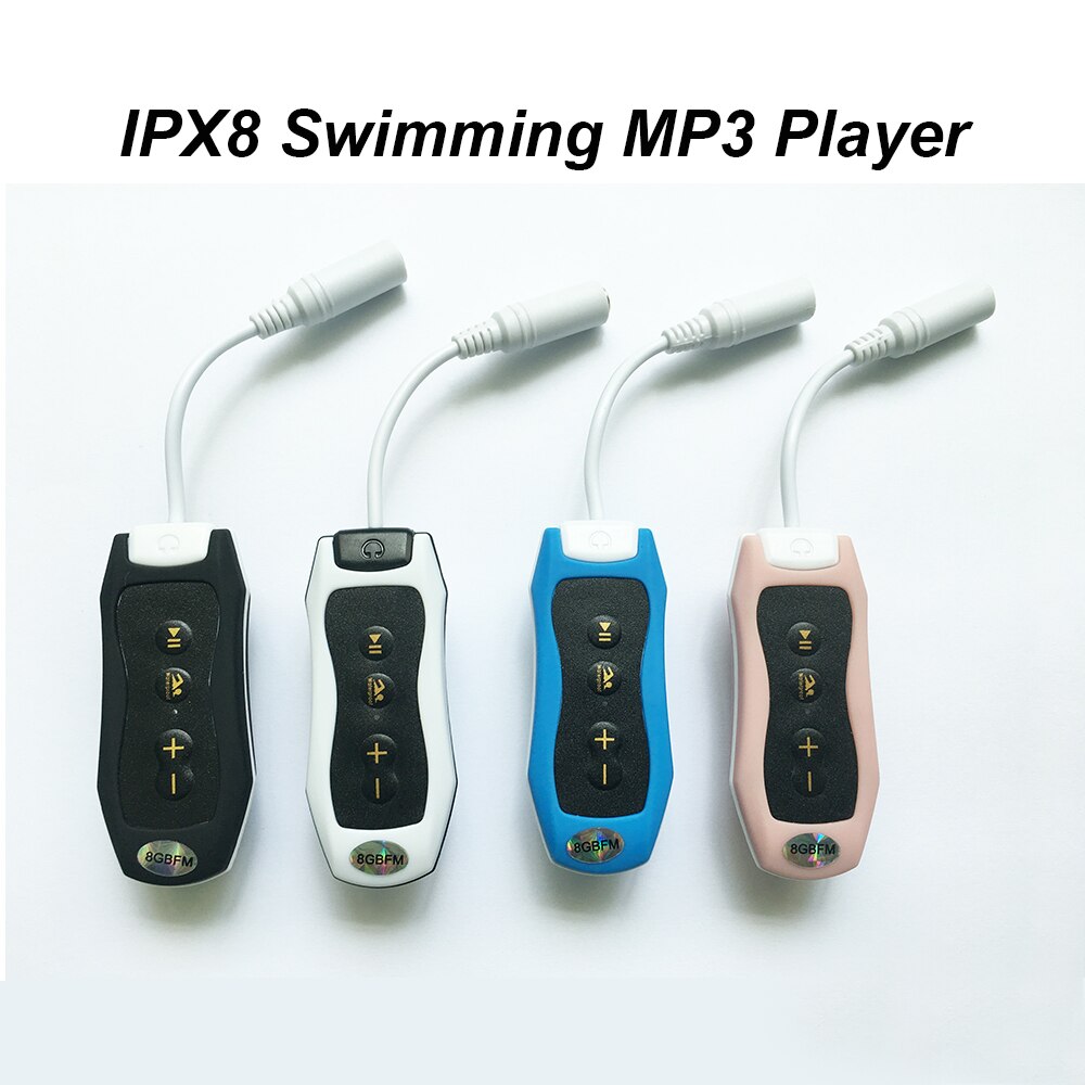 Reproductor MP3 impermeable IPX8 con Clip, Radio FM, sonido estéreo, 8G, natación, buceo, surf, ciclismo, deporte, música