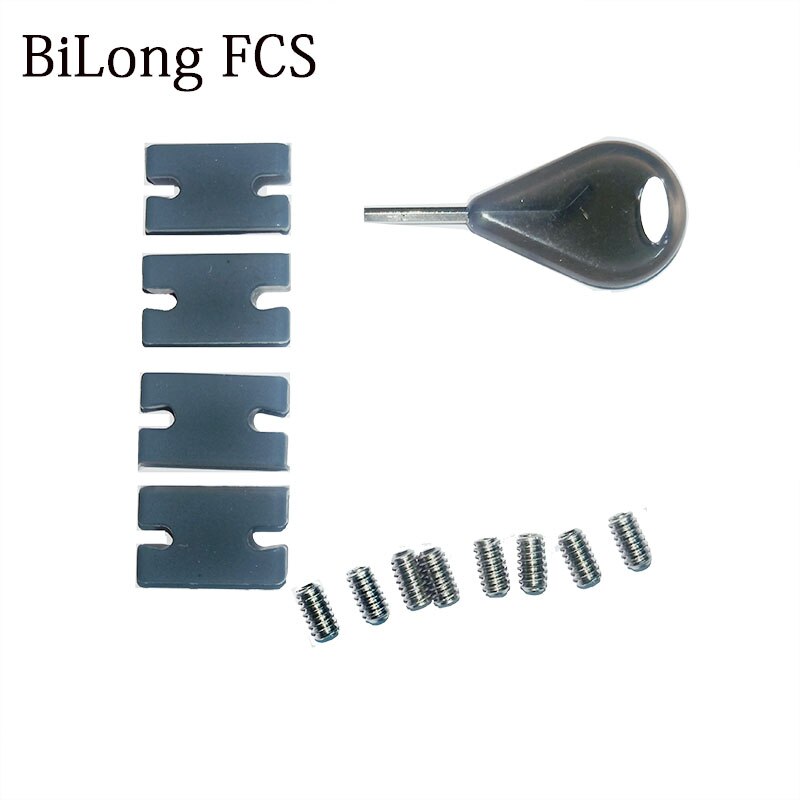 Surf FCS II Compatibility Kit Tab Infill Kit FCSII tab infill kit for FCS II fin box FCS key Grub surfboard fin Screws: 4kit 1key