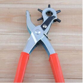 1Pc/Lot Multi-Function Portable Hole Puncher Tools For Watchband Card Leather Belt Red Hole Punch Tool: Default Title