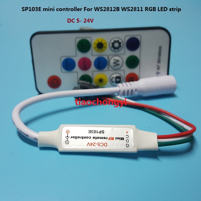 SP103E 5-24V Mini-RF wireless remote controller for led strip WS2811 WS2812B