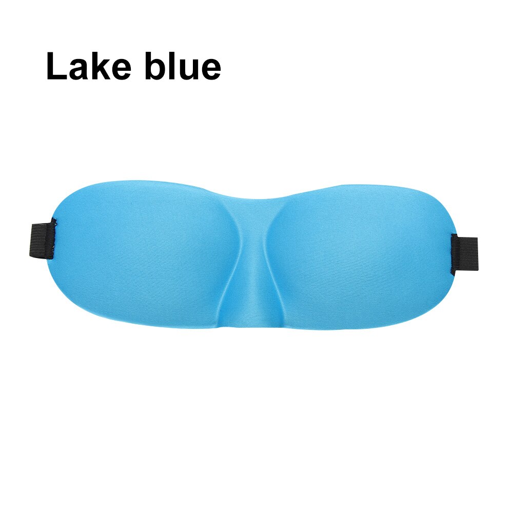 Polyester Schwamm Auge Maske Weich Gepolsterte 3D Schlaf Schwamm Masken Abdeckung Reise Rest Augenbinde Schatten Schlafen Nacht Auge Masken: See Blau