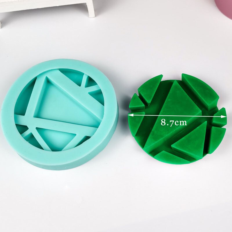 Multi Silicone Concrete Coaster Molds Cement Base Molds Tea Cup Holder Tray Molds Minimalist Tray Molds: Light Yellow