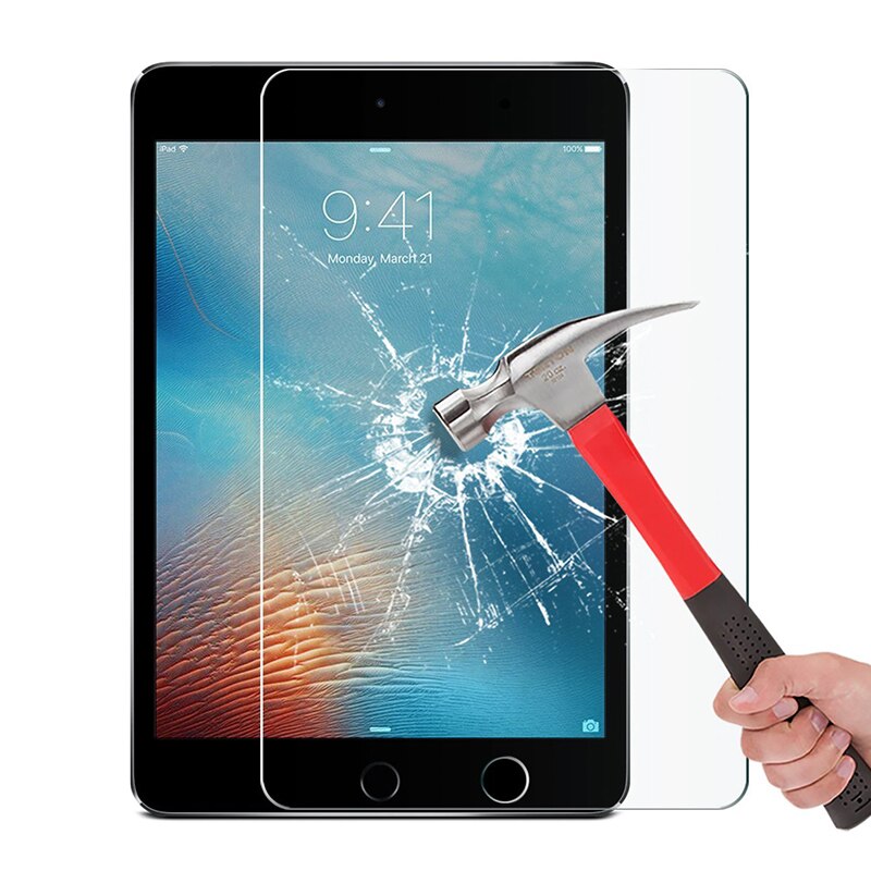 Vidrio templado para iPad , 9,7 1, 2, 3, 4 Protector de pantalla Mini 1 2 3 4 5 película protectora para iPad Pro 10,5, 10,2 de 10,9