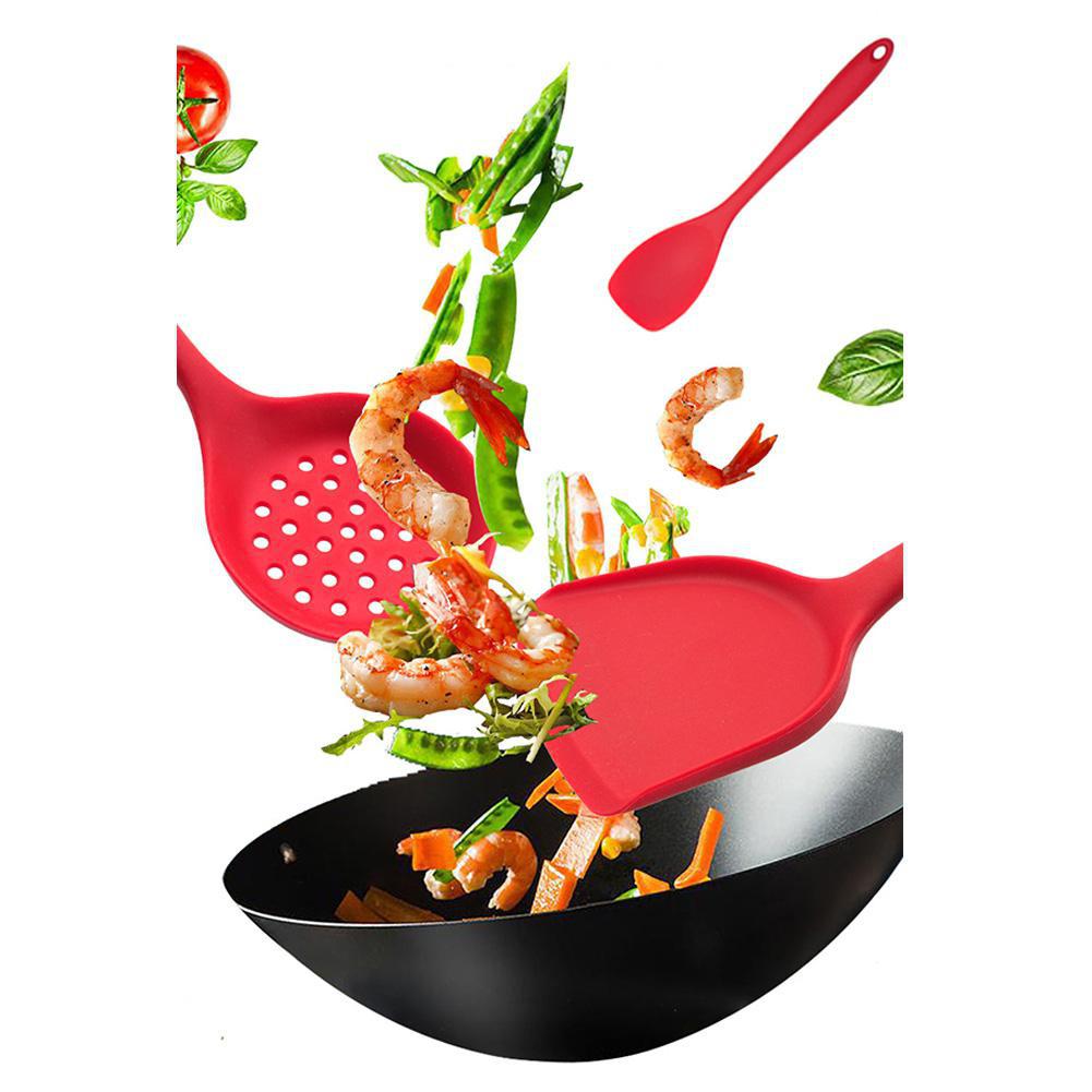 Siliconen keukenset kookgerei keukengerei spatel schep soeplepel speciaal hittebestendig