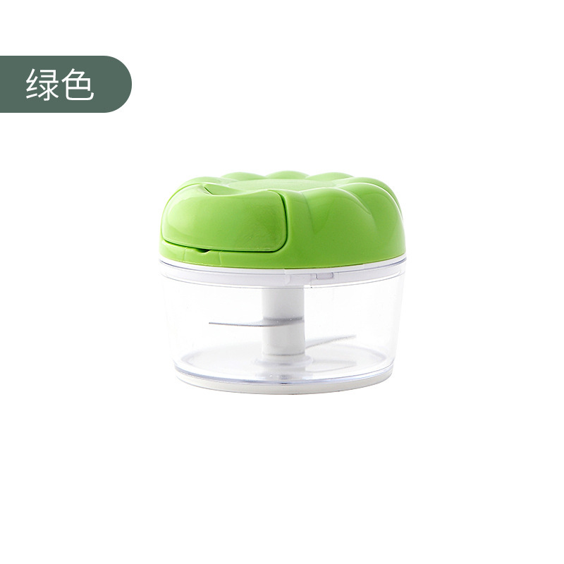3In1 Garlic Press Garlic Chopper Onion Multifunctional Hand-pulled Meat Grinder Shredder Hitter Household Kitchen Gadget Tool: green