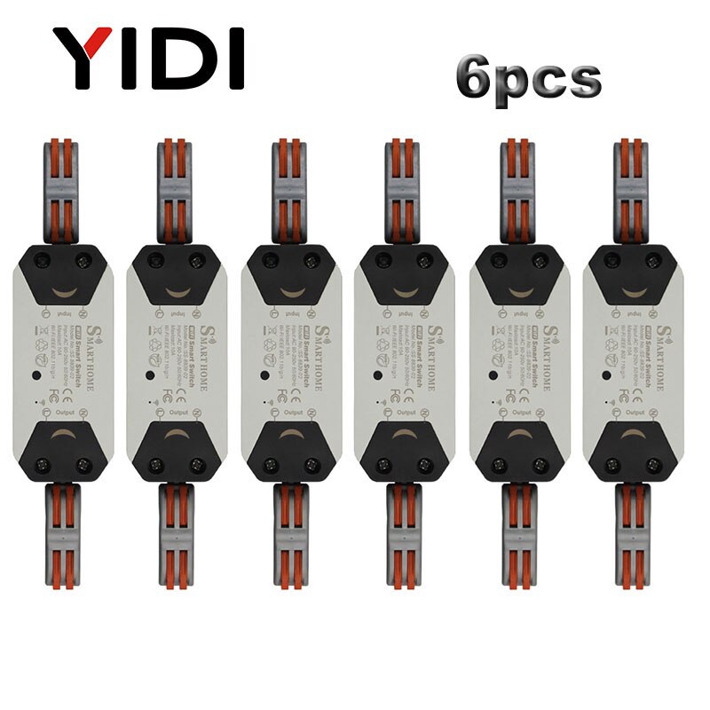 DIY WiFi Smart Light Switch Universal Breaker Timer Wireless Voice APP Smart Life Tuya Remote Control Switch Google Home Alexa: 6pcs